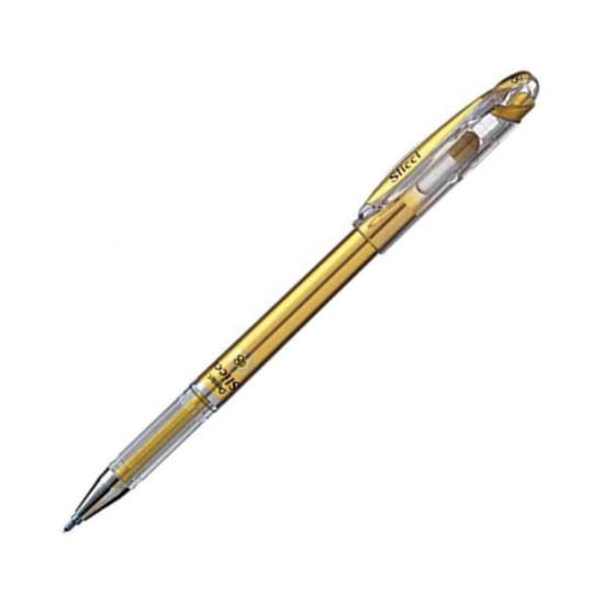 Pentel Στυλό Gel 0.8mm με Χρυσό Mελάνι Slicci BG208X