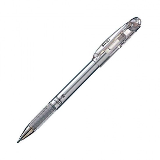 Pentel Στυλό Gel 0.8mm με Ασημί Mελάνι Slicci BG208Z
