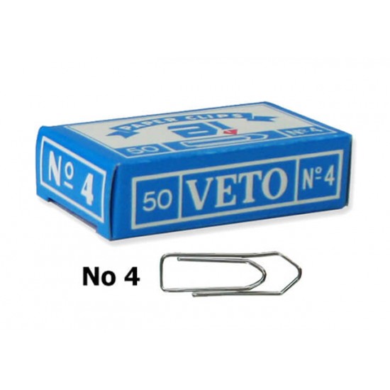 Veto No.4 Συνδετήρες Μεταλλικοί Εγχώριοι 198ΣΒ4