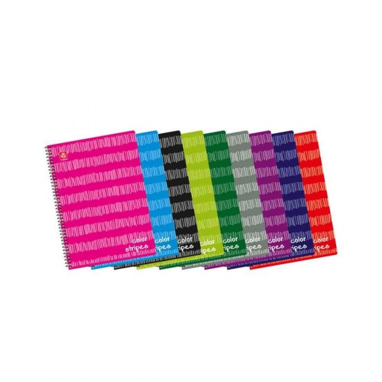 Typotrust Color Stripes Τετράδιο Σπιράλ A4 2 θεμάτων 4542-11