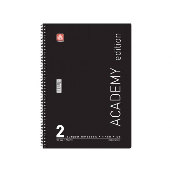 Typotrust Σπιράλ Τετράδιο Ριγέ Β5 2 Θεμάτων Academy Edition Διάφορα Χρώματα 4552-11