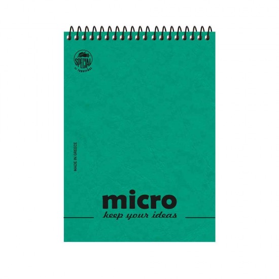 Typotrust Micro Μπλοκ Σημειώσεων Σπιράλ Ριγέ με Εξώφυλλο 8.5x11.8cm Διάφορα Χρώματα 4604-1