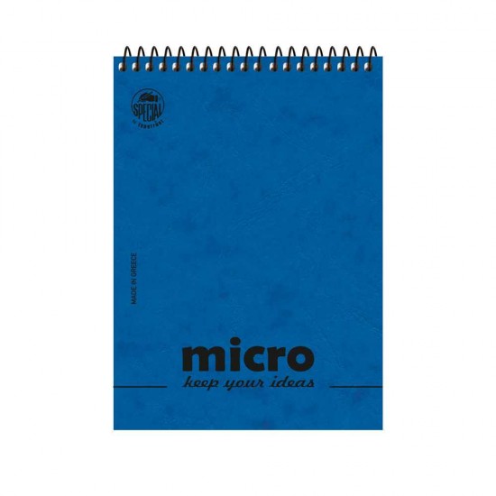 Typotrust Micro Μπλοκ Σημειώσεων Σπιράλ Ριγέ με Εξώφυλλο 8.5x11.8cm Διάφορα Χρώματα 4604-1