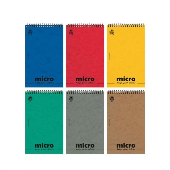 Typotrust T.Special Micro Μπλοκ Σημειώσεων Σπιράλ 80 Φύλλων Ριγέ 8.8x14.5cm Διάφορα Χρώματα 4605-1