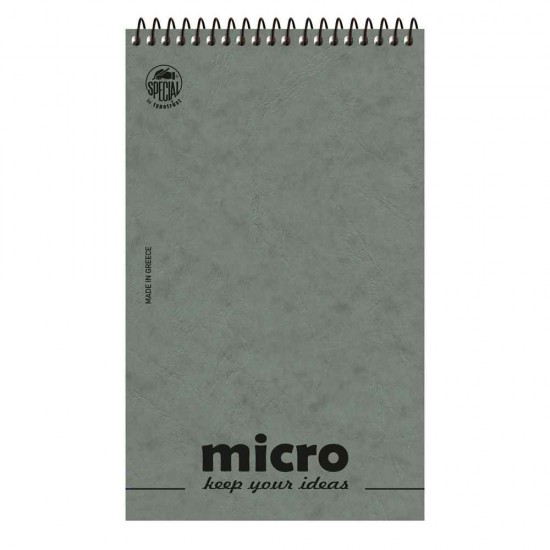 Typotrust T.Special Micro Μπλοκ Σημειώσεων Σπιράλ 80 Φύλλων Ριγέ 8.8x14.5cm Διάφορα Χρώματα 4605-1