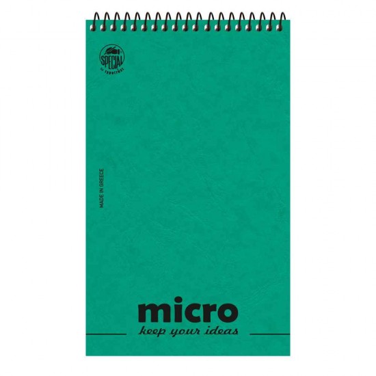 Typotrust T.Special Micro Μπλοκ Σημειώσεων Σπιράλ 80 Φύλλων Ριγέ 8.8x14.5cm Διάφορα Χρώματα 4605-1
