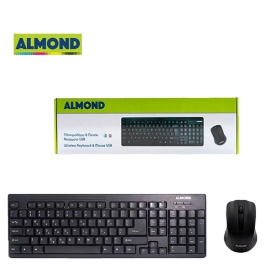 Almond Ασύρματο Σετ Πληκτρολόγιο & Ποντίκι Αγγλικό US 76622