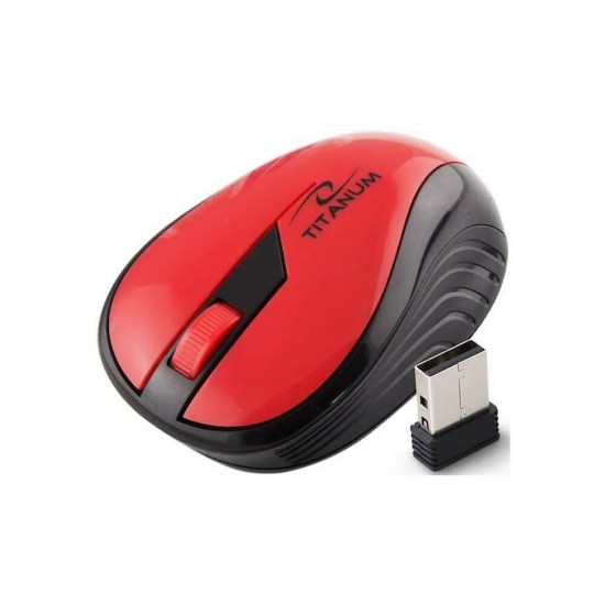 Esperanza Ασύρματο Mouse USB Rainbow Titanum Κόκκινο TM-114R