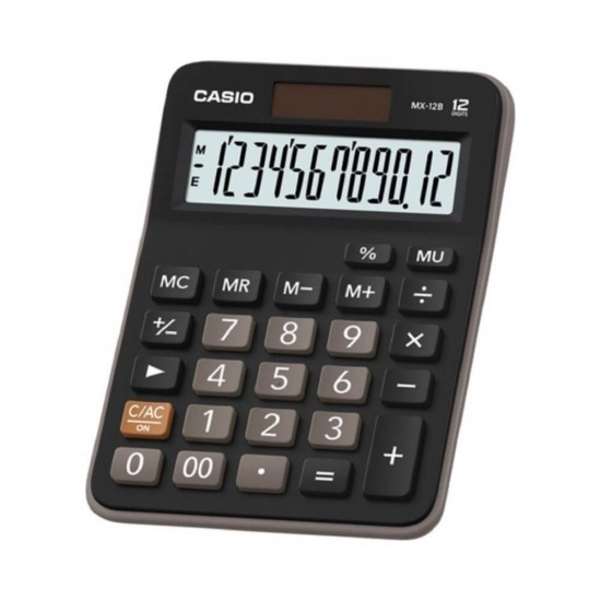 Casio Αριθμομηχανή 12 Ψηφίων σε Μαύρο Χρώμα MX-12B
