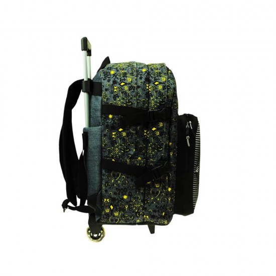 Gim Emoji Denim Σχολική Τσάντα Τρόλεϊ Δημοτικού 368-00074