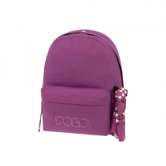 Polo Original Σακίδιο Scarf Σχολική Τσάντα Πλάτης Γυμνασίου - Λυκείου σε Χρώμα βιολετί 901135-4601