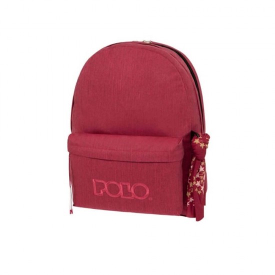 Polo Original Double Scarf Σχολική Τσάντα Πλάτης Γυμνασίου - Λυκείου σε Χρώμα κόκκινο σκούρο 901235-4200
