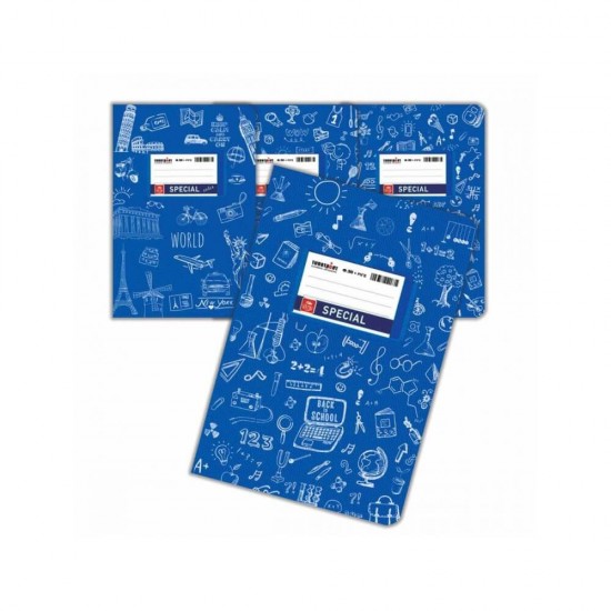 Typotrust Τετράδιο Ριγέ Special Doodles B5 17×25 50φυλλ. Μπλε 4301