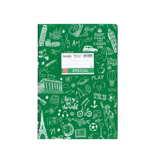 Typotrust Τετράδιο Ριγέ Special Doodles B5 17×25 50φυλλ. Πράσινο 4303