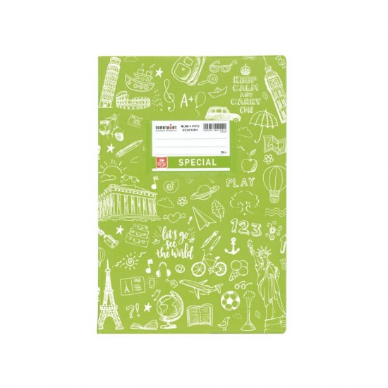 Typotrust Τετράδιο Ριγέ Special Doodles B5 17×25 50φυλλ. Λαχανί 4306