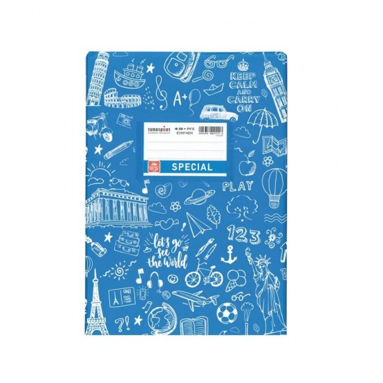 Typotrust Τετράδιο Ριγέ Special Doodles B5 17×25 50φυλλ. Γαλάζιο 4308