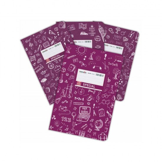 Typotrust Τετράδιο Ριγέ Special Doodles B5 17×25 50φυλλ. Μωβ 4313