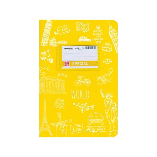 Typotrust Τετράδιο Ριγέ Special Doodles B5 17×25 50φυλλ. Κίτρινο 4304