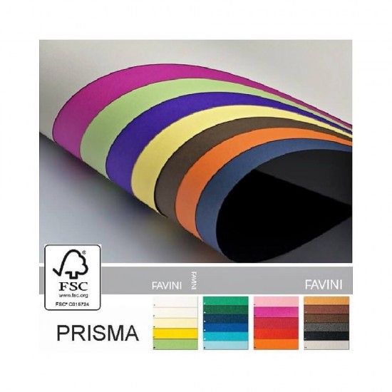 ΧΑΡΤΟΝΙΑ FAVINI PRISMA 50x70cm ΤΥΠΟΥ ΚΑΝΣΟΝ 220gr Γαλάζιο 1325070-LB