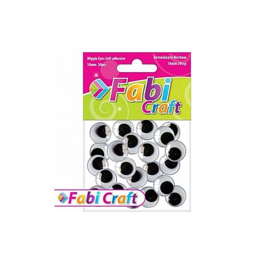 Fabi Ματάκια Χειροτεχνίας Αυτοκόλλητα 18mm 20τμχ 130132