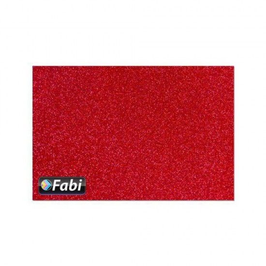 Fabi Χαρτόνι Glitter Κόκκινο 50x70εκ. 365503